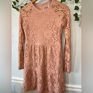 Art class dress lace long sleeve floral